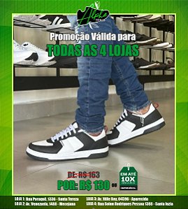 Tênis Sound Branco e Preto - Alpha Tênis