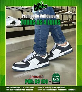 Tênis Sound Branco com preto - Alpha Tênis