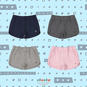 Shorts Infantil Menina em Moletom Basics