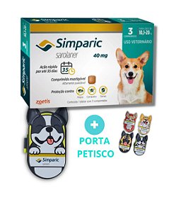 Simparic para Cães de 10,1 a 20 Kg (40 mg) - Antipulgas