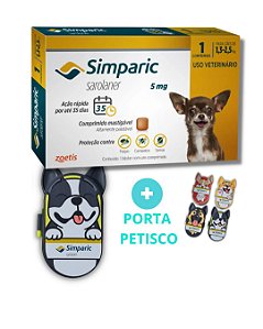 Simparic para Cães de 1,3 a 2,5 Kg (5 mg) - Antipulgas