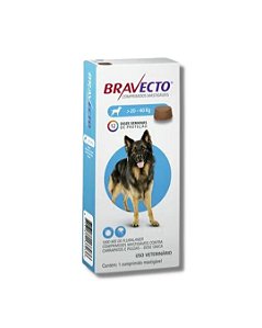 Bravecto Anti Pulgas e Carrapatos 20 a 40 kg MSD - 1000mg