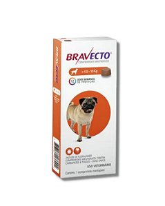 Bravecto Anti Pulgas e Carrapatos 4,5 a 10 kg MSD - 250mg