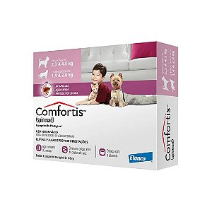 Antipulgas Comfortis 140 mg - Cães de 2,3 a 4,5Kg e Gatos de 1,4 a 2,8Kg 1 comprimido
