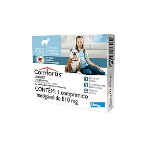 Antipulgas Comfortis 810 mg Cães de 18 a 27kg 1 comprimido