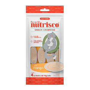 Petisco Nutrisco para gatos sabor frango 4 tubos 14g