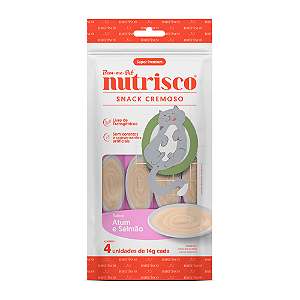 Petisco Nutrisco para gatos sabor atum e salmão 4 tubos 14g