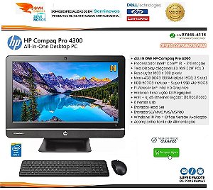 All in One HP Compaq PRO 4300 I3-3 Geração -  4GB Memoria - HDD 500GB - Tela 20' Polegadas - Webcan - Wifi