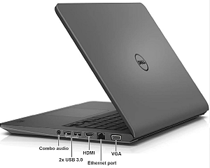 Notebook Dell Latitude 3450  - Processador i5 - 5° Geração - 4GB DDR3 - HDD 500GB - Tela Led 14." - Wifi - Hdmi - Webcan - Bateria C/Autonomia
