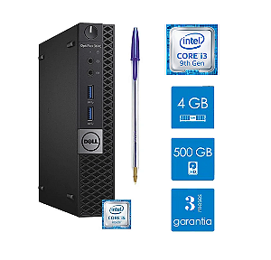 Mini PC DELL 3060 Intel Core I5 - 9° Geração - 04GB DDR4 - HDD 500GB  - Windows 10 - C/Fonte Semi Nova