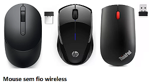 Mouse Sem Fio - Wireless 3 Botões - Semi Novo em Perfeito Estado