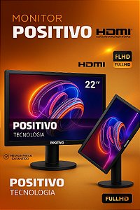 Monitor Positivo 22MP55Q - 22" Polegadas - HDMI + VGA