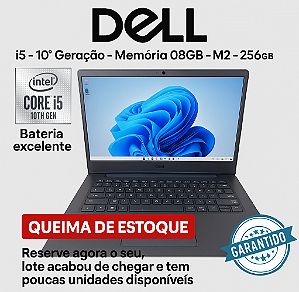 Notebook Dell Vostro 3401 - Intel Core i5 - 10 Geração - Memória 08GB - NVMe 256 GB - Bat Seg Carga