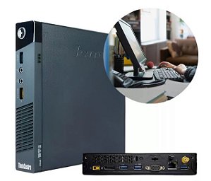 Mini PC Lenovo ThinkCentre M93 Tiny - Intel Core i3 - 4 Geração - Memória 08GB - HDD 500GB - C/ Fonte