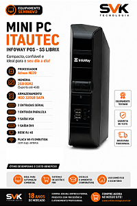 Micro PC Desktop Itautec Infoway Pos SS Librix Intel Atom N270 2GB 320GB