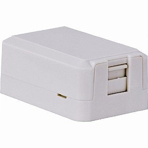 CAIXA DE SOBREPOR PARA KEYSTONE RJ11 E RJ45 01 PORTA