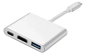 ADAPTADOR TIPO C PARA USB 3.0 HDMI E TIPO C 3 IN 1