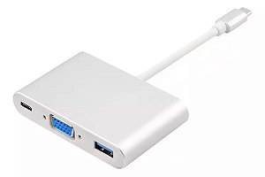 ADAPTADOR TIPO C PARA USB 3.0 VGA TIPE C 3 IN 1