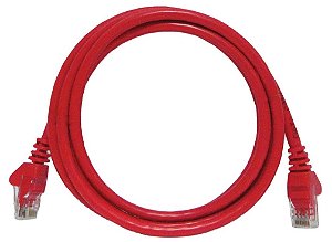 PATCH CORD CAT6 2,5M VERMELHO ANATEL