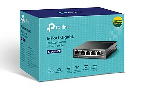 SWITCH 05 PORTAS GIGA POE TL-SG1005P TP-LINK