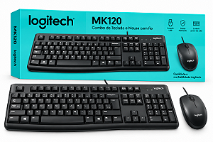 TECLADO E MOUSE USB MK120 LOGITEC