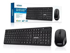 Teclado e Mouse sem Fio Combo BK-S1000K