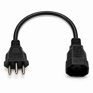 Cabo Adaptador de Tomada Padrão Brasileiro para Padrão Antigo 30 cm