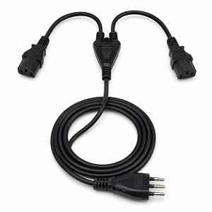 Cabo de Força Y para PC com 2 Saídas IEC C13 1,5 m