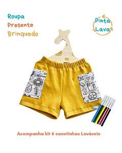 Shorts Dpano para Pintar Gibi Sol
