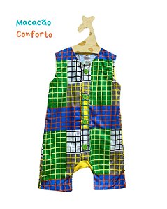 Macacão Conforto xadrez de cores
