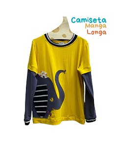Camiseta manga Longa Elefante Interativa