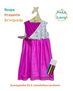 Vestido saia de Tule  Dpano para Pintar Pascoa