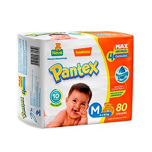 Fralda Infantil Pantex Hiper M 80 unidades