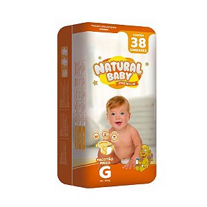 Fralda Infantil Natural Baby Premium Mega G 38 unidades