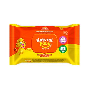 Toalha Umedecida Natural Baby com 60 Unidades