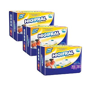 Fralda Geriátrica Higifral Premiun XG (Kit com 48 Unidades)