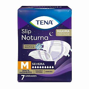 Fralda Geriátrica Tena Slip Noturna M 7 unidades