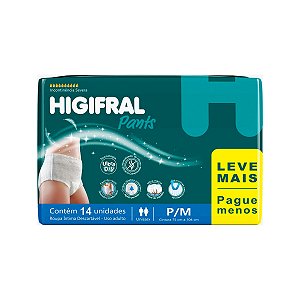 Roupa Íntima Higifral Pants P/M 14 unidades