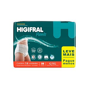 Roupa Íntima Higifral Pants G/EG 14 unidades