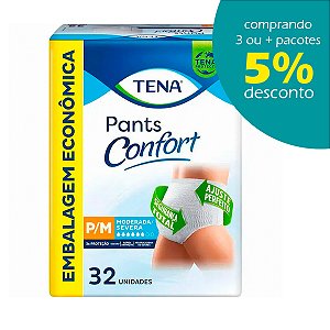 Roupa Íntima Tena Pants Confort P/M 32 Unidades