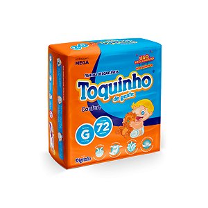 Fralda Infantil Toquinho de Gente Confort G 72 Unidades
