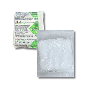 Compressa Gaze Esteril Lívia 13 Fios com 10 Unidades