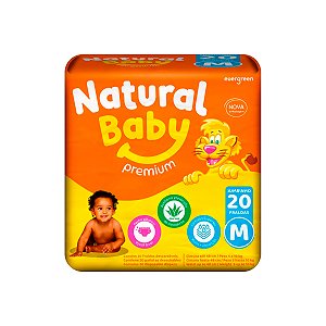 Fralda Infantil Natural Baby Premium M 20 Unidades