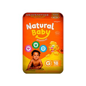 Fralda Infantil Natural Baby Premium G 18 Unidades