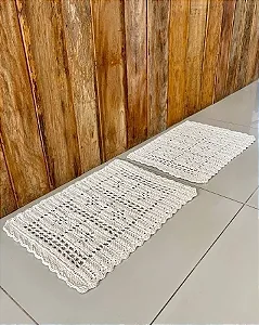 Par de Tapete de Croche Modelo Aranha