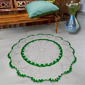 Tapete de Croche Apartamento - Borda Verde