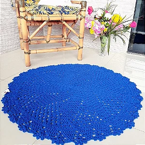 Tapete de Croche Apartamento - Cor Azul