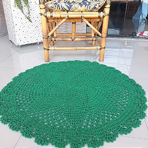 Tapete de Croche Apartamento - Cor Verde
