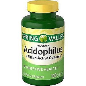 PROBIOTICO ACIDOPHILUS COM 100 CAPLETS CONTENTO 2 BILHÕES ACTIVE CULTURES