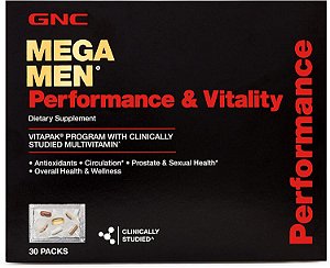 Mega Men® Performance & Vitality: Programa Vitapak® com mistura multivitamínica clinicamente estudada